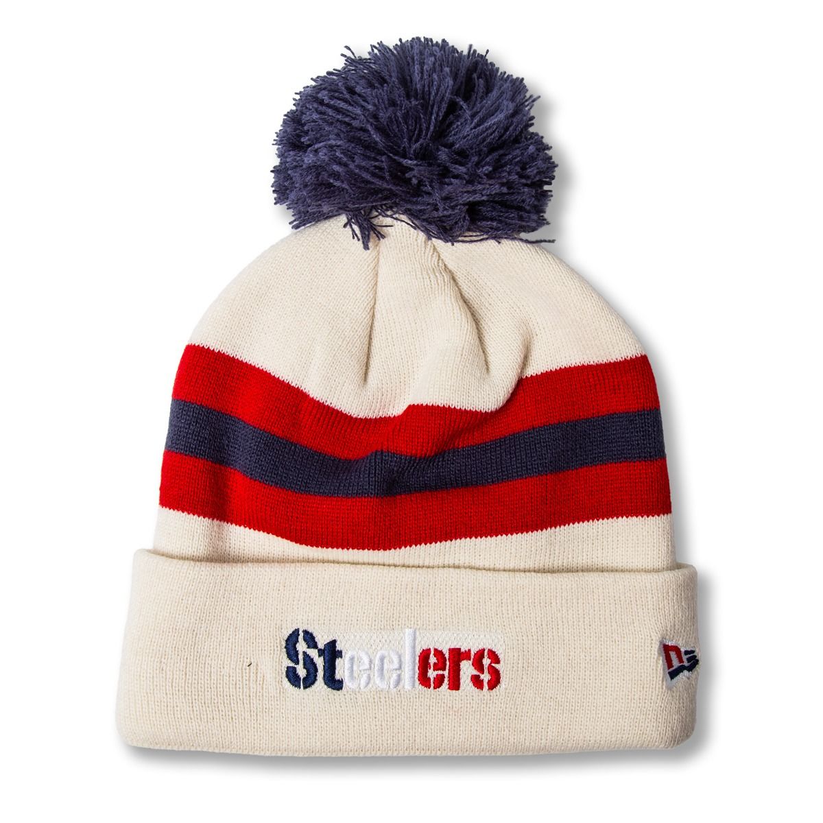 Pittsburgh Steelers New Era Paris Stencil Pom Knit Hat 3 Pittsburgh Steelers New Era Paris Stencil Pom Knit Hat