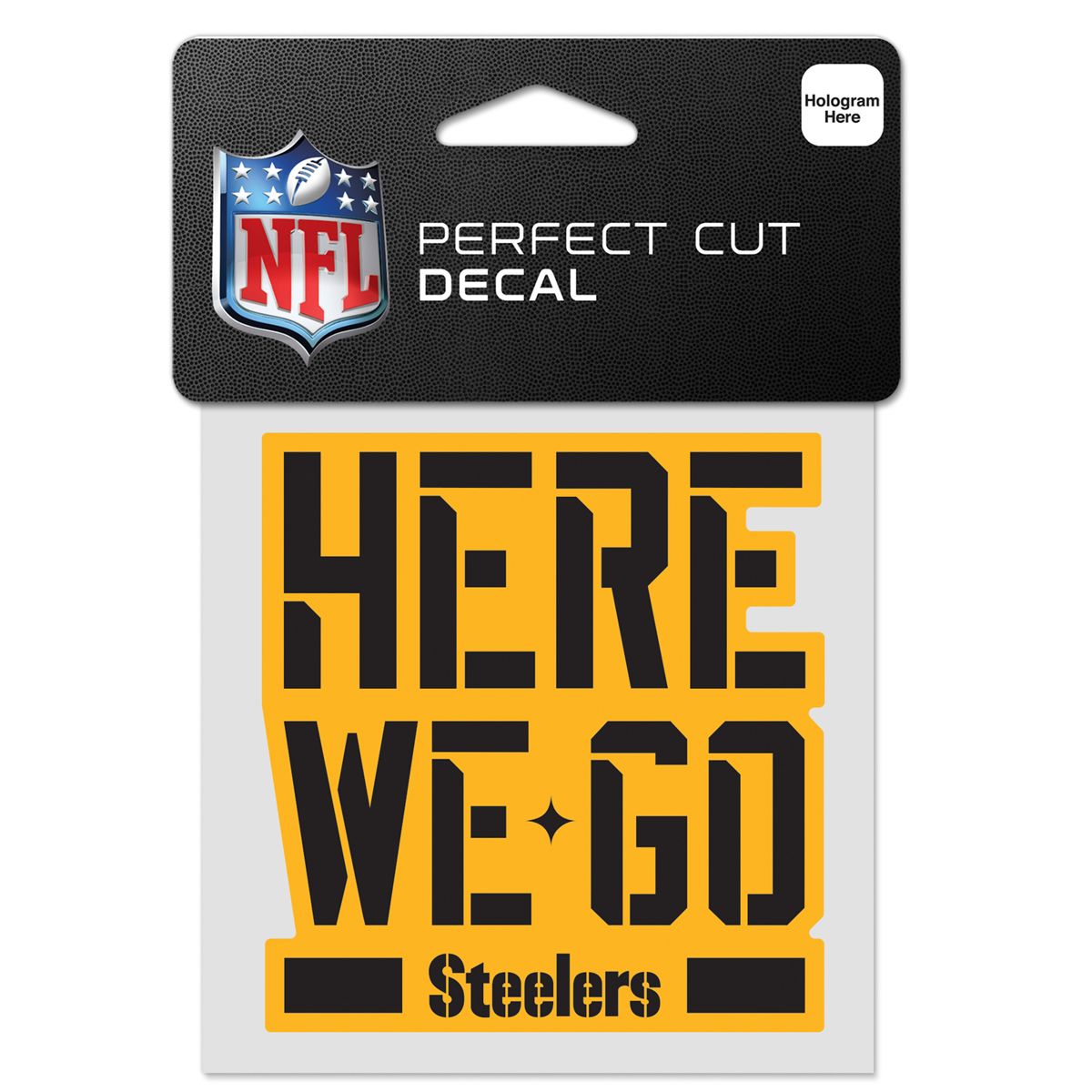 Pittsburgh Steelers 4” x 4” Here We Go Decal 8 Pittsburgh Steelers 4” x 4” Here We Go Decal