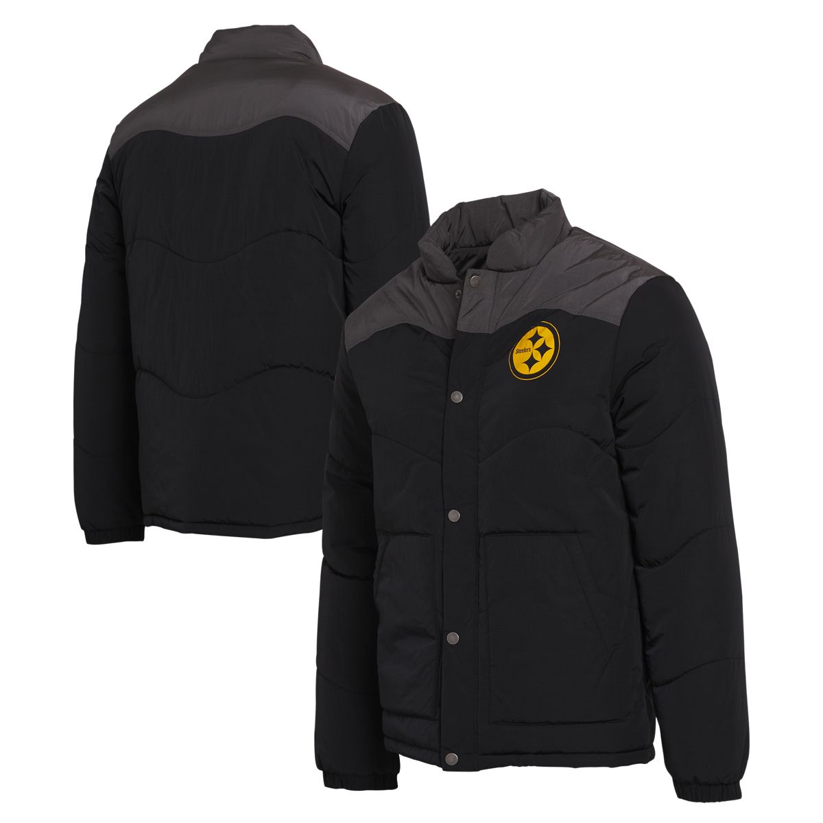 Pittsburgh Steelers Men's Darius Rucker Color Rush Colorblock Heavyweight Puffer Jacket 3 Pittsburgh Steelers Men's Darius Rucker Color Rush Colorblock Heavyweight Puffer Jacket