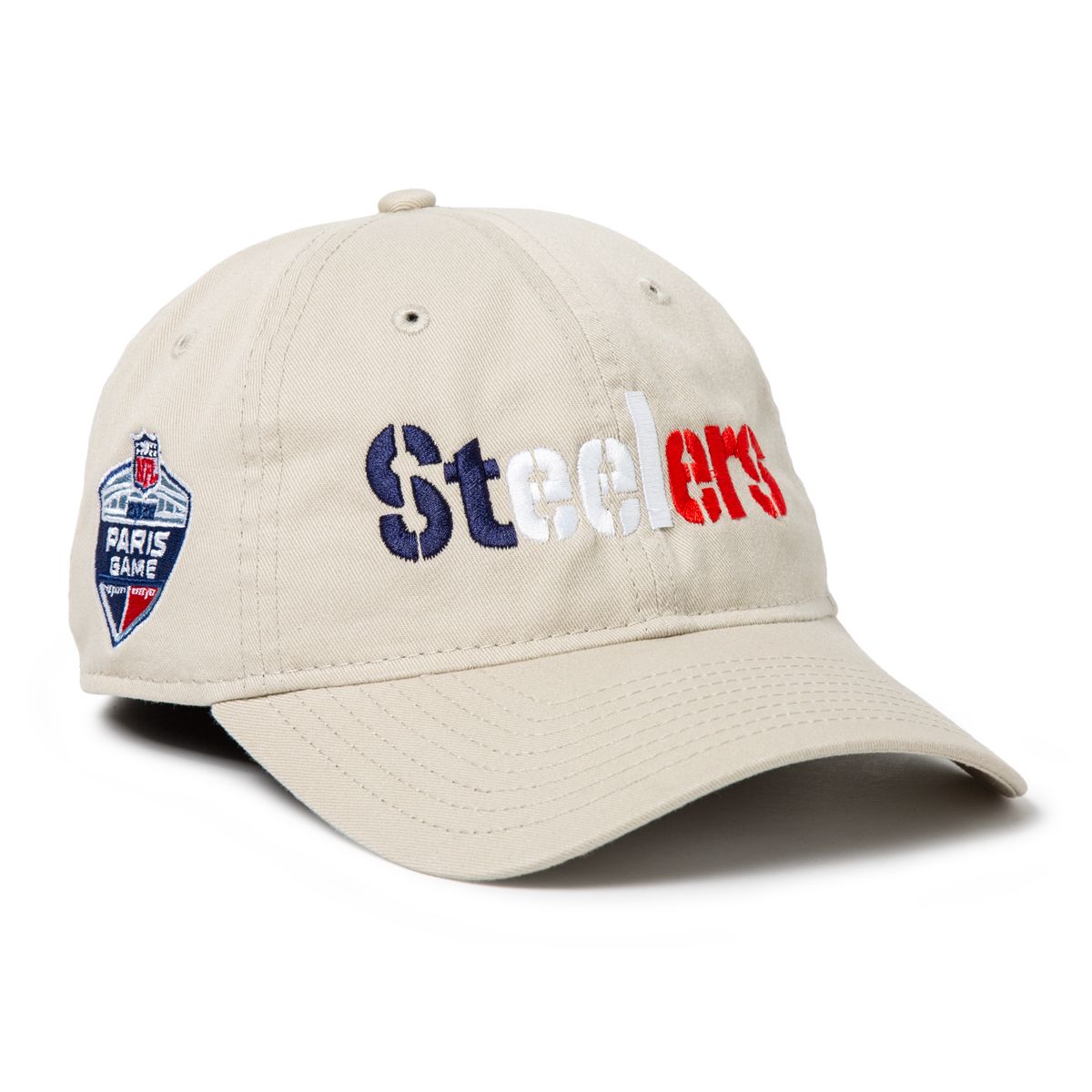 Pittsburgh Steelers New Era 9TWENTY Paris Stencil Wordmark Cream Hat 13 Pittsburgh Steelers New Era 9TWENTY Paris Stencil Wordmark Cream Hat