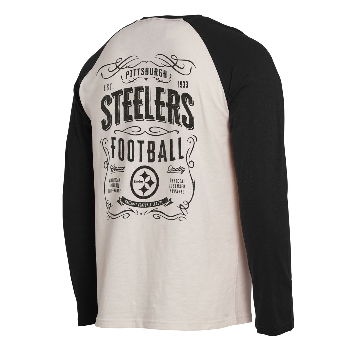 Pittsburgh Steelers Men's Darius Rucker Raglan Henley Long Sleeve T-Shirt 2 Pittsburgh Steelers Men's Darius Rucker Raglan Henley Long Sleeve T-Shirt