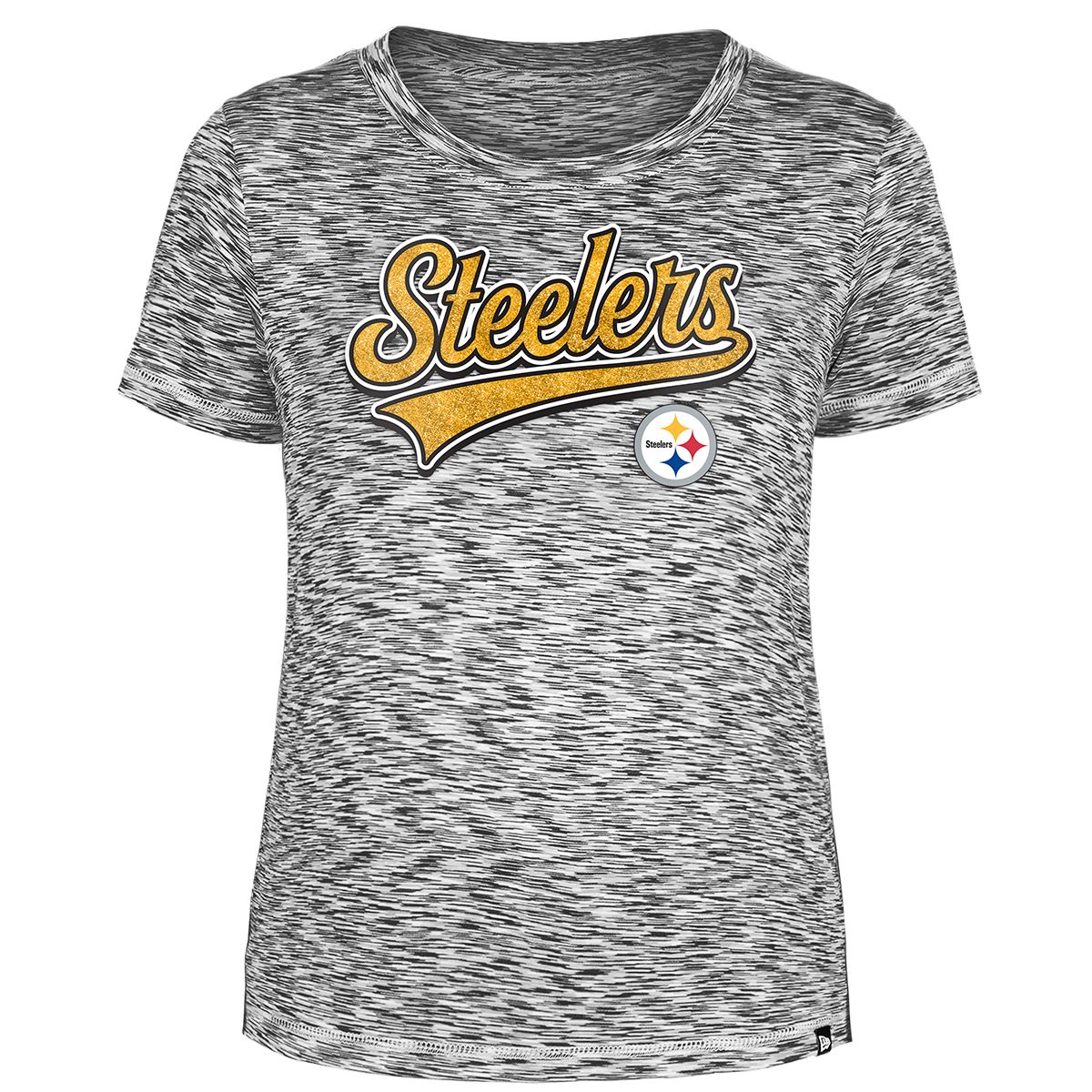 Pittsburgh Steelers Women's New Era Space Dye Short Sleeve T-Shirt