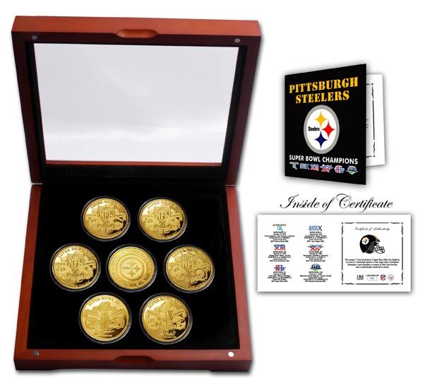Pittsburgh Steelers 6X Super Bowl Champions 7 Piece Coin Set 6 Pittsburgh Steelers 6X Super Bowl Champions 7 Piece Coin Set