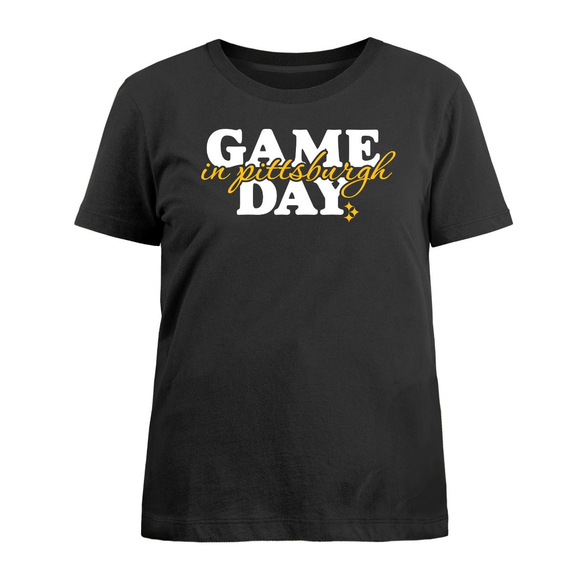 Pittsburgh Steelers Women's New Era Game Day In Pittsburgh Short Sleeve T-Shirt