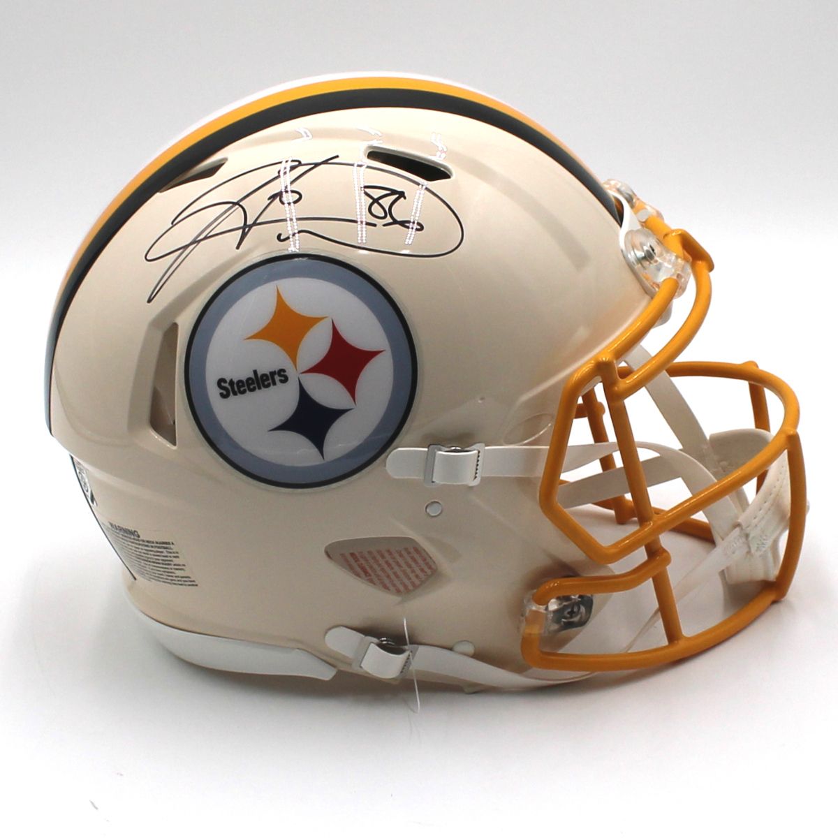 Pittsburgh Steelers #86 Hines Ward Autographed Riddell Authentic Retro Full-Size Helmet 1 Pittsburgh Steelers #86 Hines Ward Autographed Riddell Authentic Retro Full-Size Helmet
