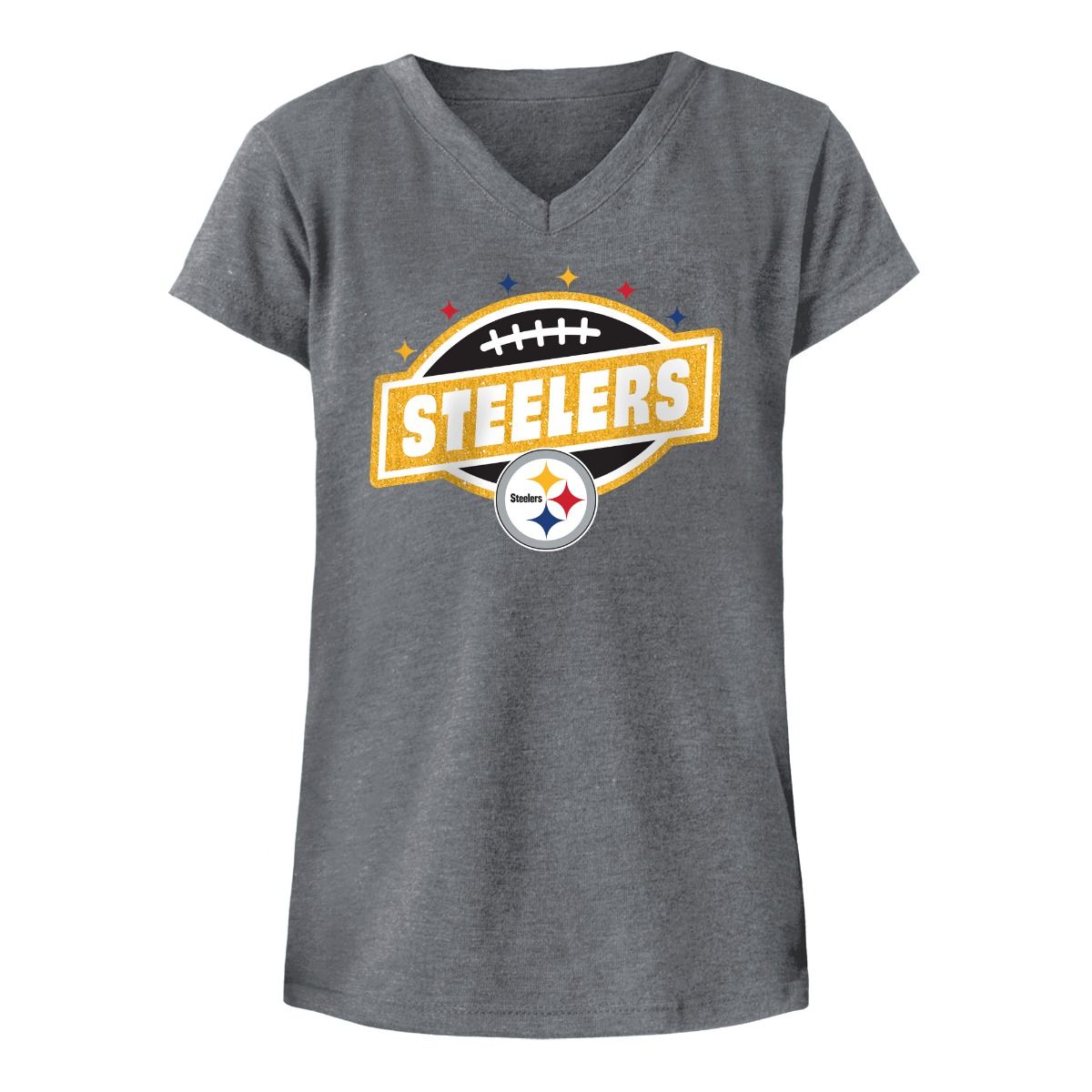 Pittsburgh Steelers Girls' Hypocycloid Football Short Sleeve T-Shirt 6 Pittsburgh Steelers Girls' Hypocycloid Football Short Sleeve T-Shirt