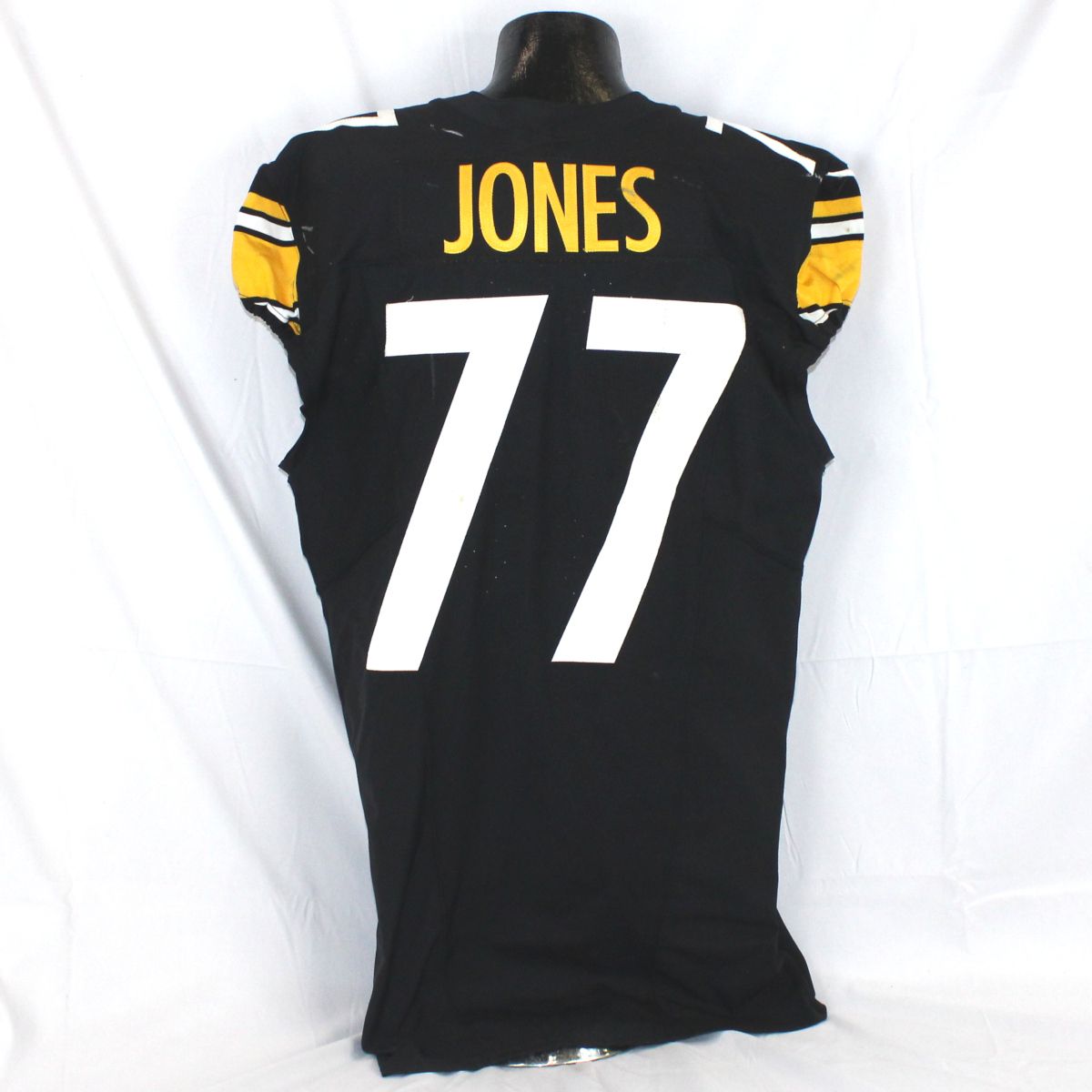 Pittsburgh Steelers #77 Broderick Jones Home Game Used Jersey* vs Indianapolis 1 Pittsburgh Steelers #77 Broderick Jones Home Game Used Jersey* vs Indianapolis