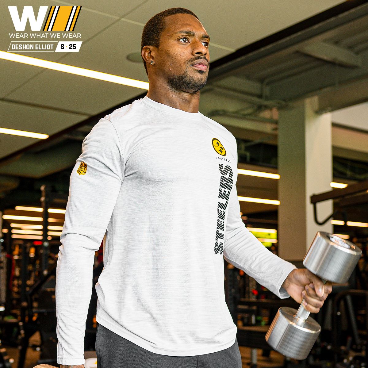 Pittsburgh Steelers Exclusive Men's Nike Sideline Dri-FIT Velocity Long Sleeve T-Shirt