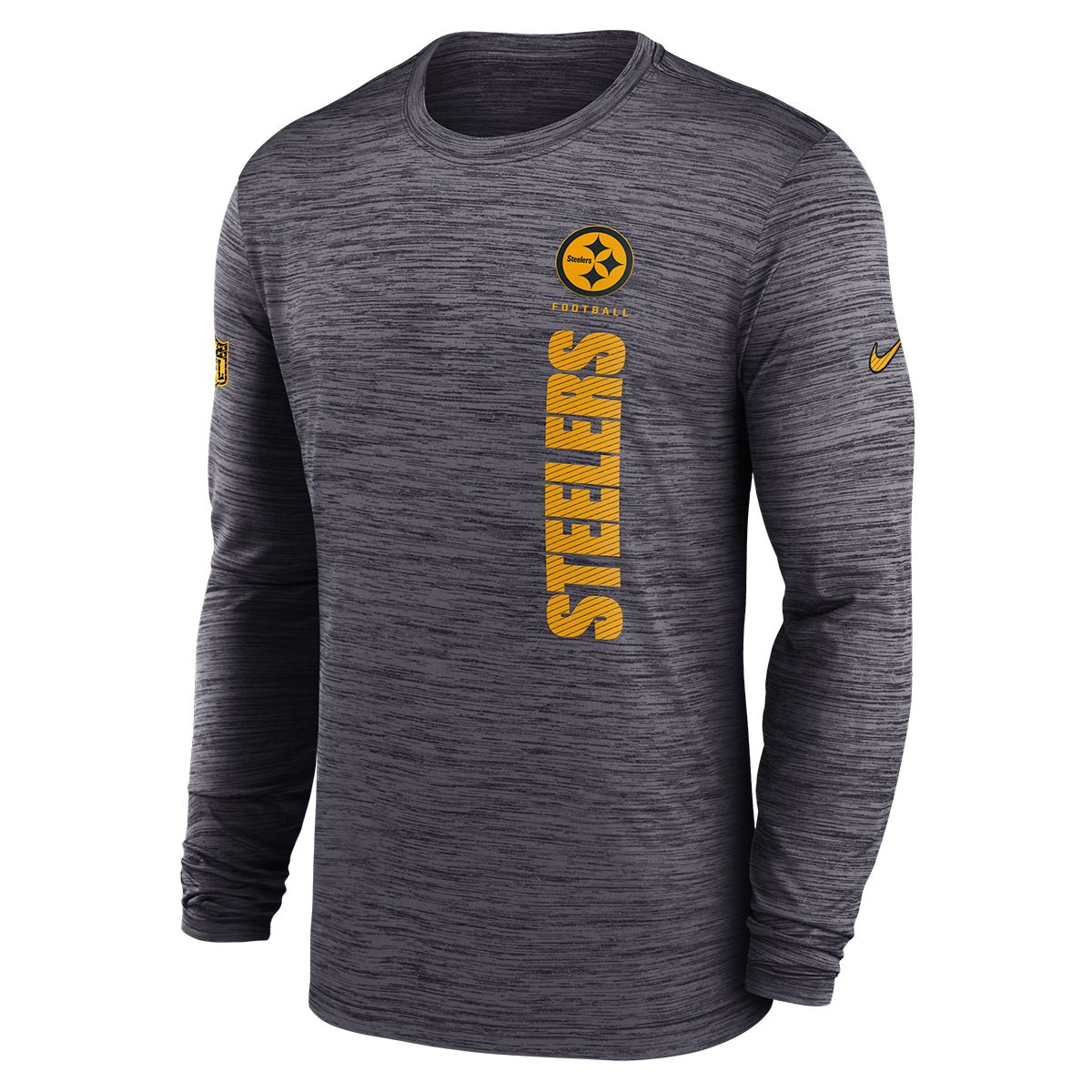 Pittsburgh Steelers Men's Nike Sideline Dri-FIT Velocity Long Sleeve Black T-Shirt