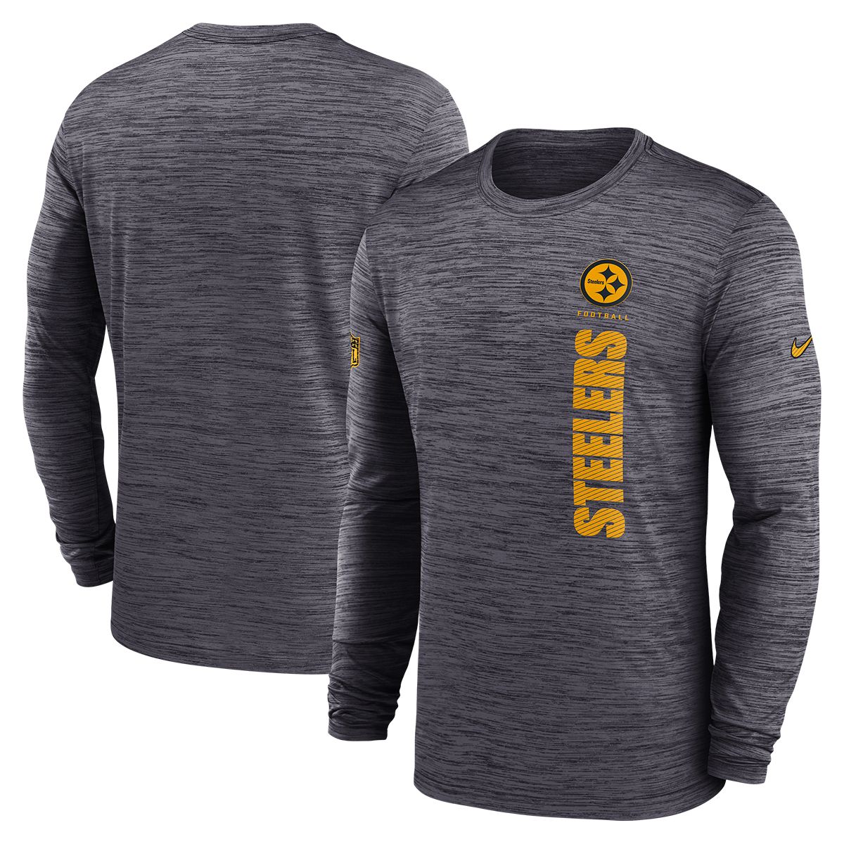 Pittsburgh Steelers Men's Nike Sideline Dri-FIT Velocity Long Sleeve Black T-Shirt