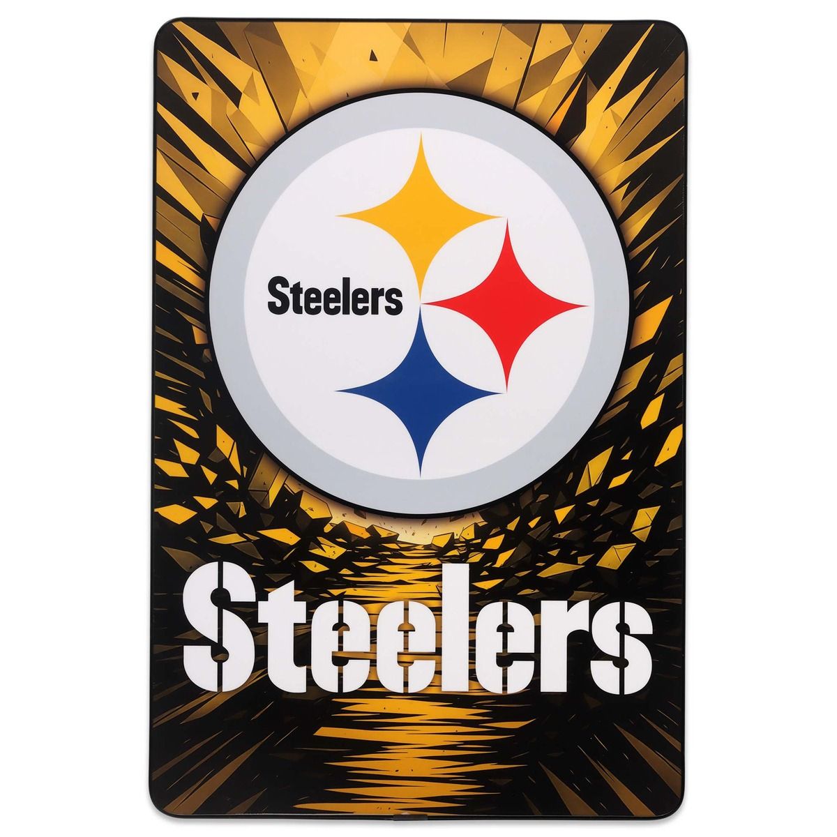 Pittsburgh Steelers 15x23 Banded High Transparency Sign 1 Pittsburgh Steelers 15x23 Banded High Transparency Sign