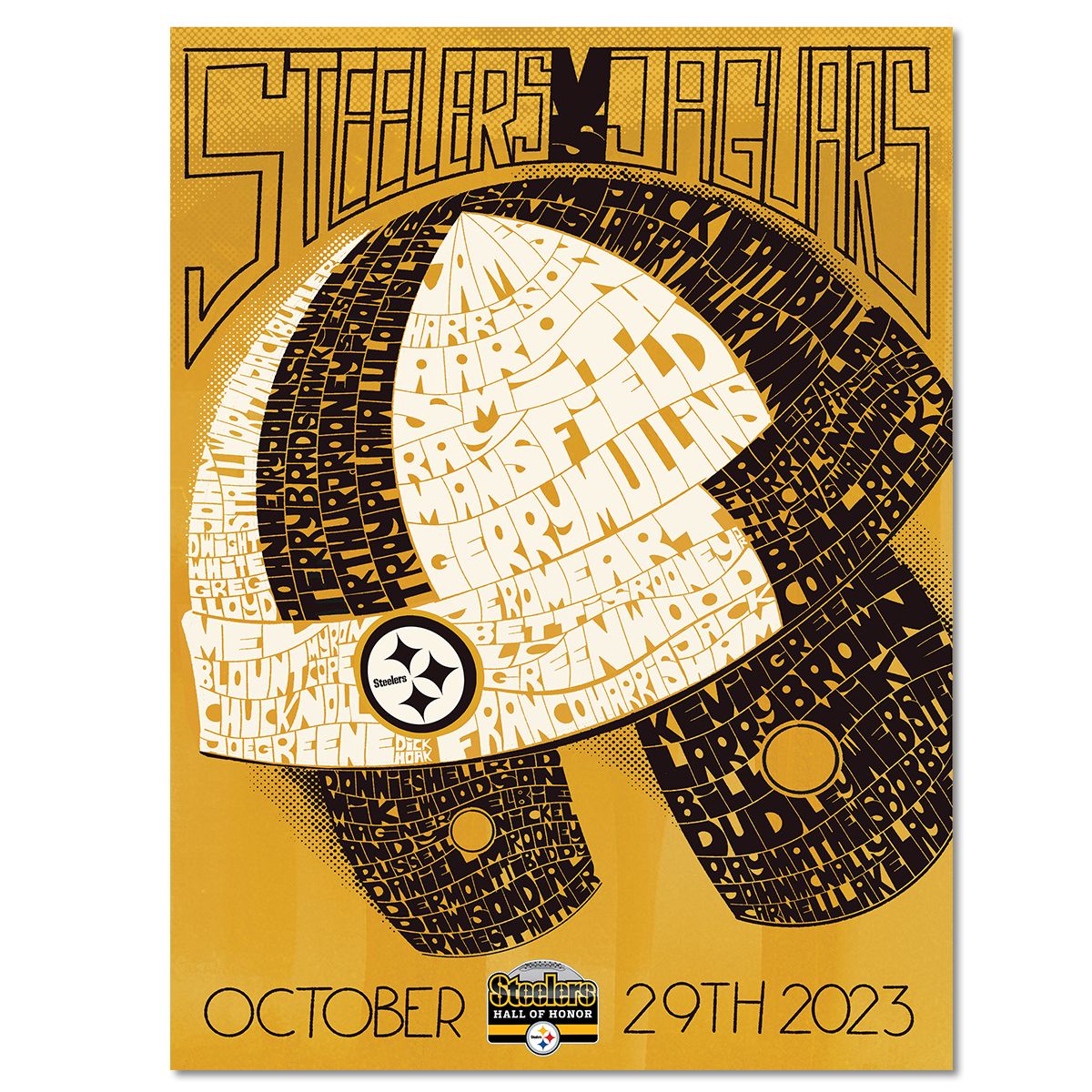 Pittsburgh Steelers 2023 Jacksonville Jaguars Gameday Poster 1 Pittsburgh Steelers 2023 Jacksonville Jaguars Gameday Poster
