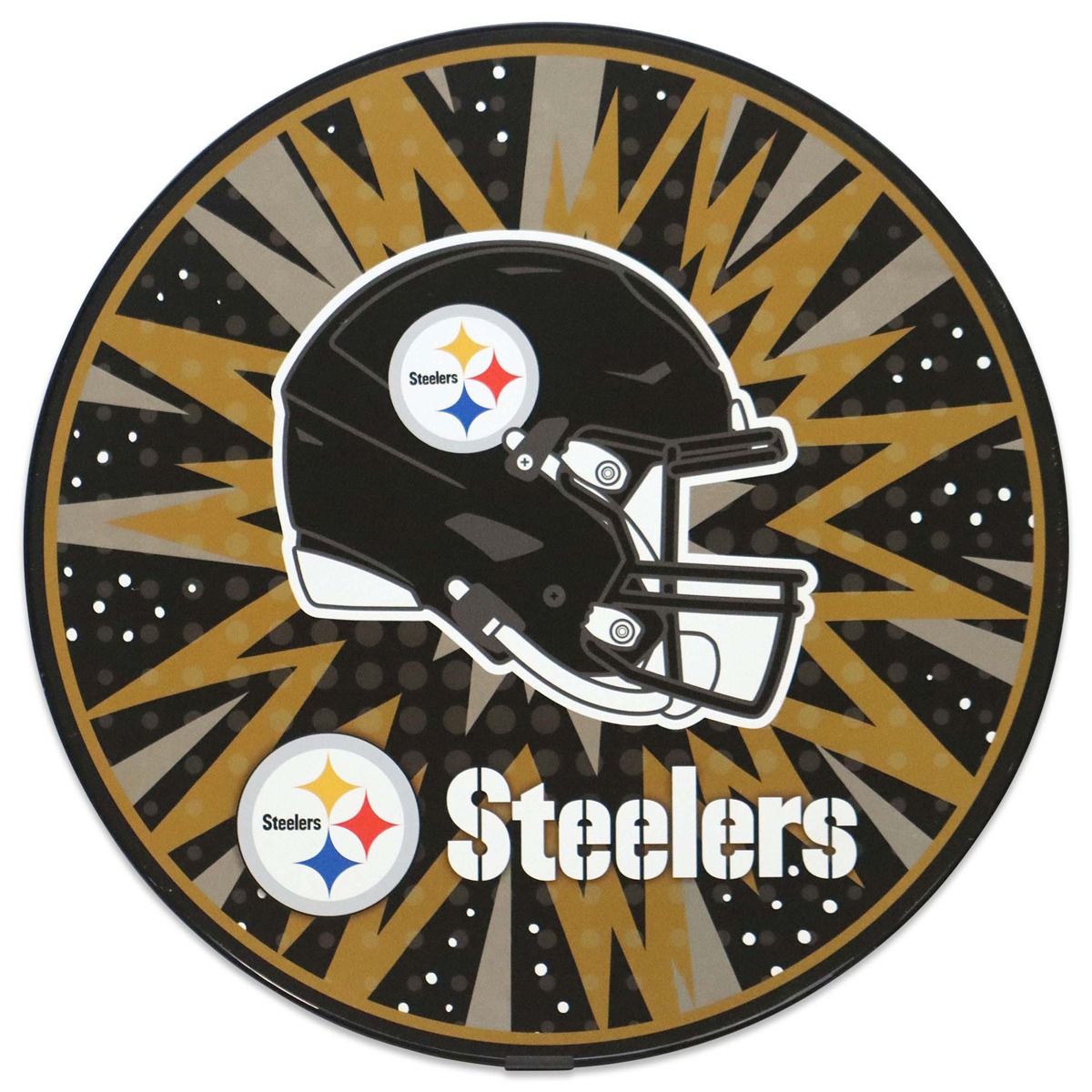 Pittsburgh Steelers 15x15 Blitz Burst Metallic Wood Sign 8 Pittsburgh Steelers 15x15 Blitz Burst Metallic Wood Sign