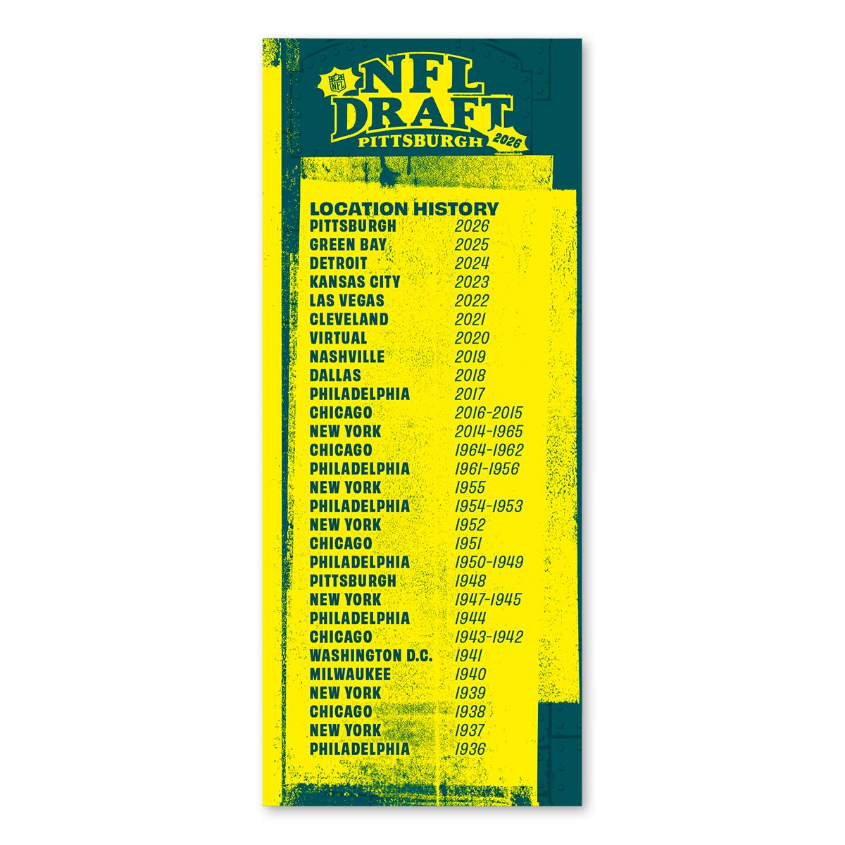 Pittsburgh Steelers Draft Pittsburgh Acrylic Ticket
