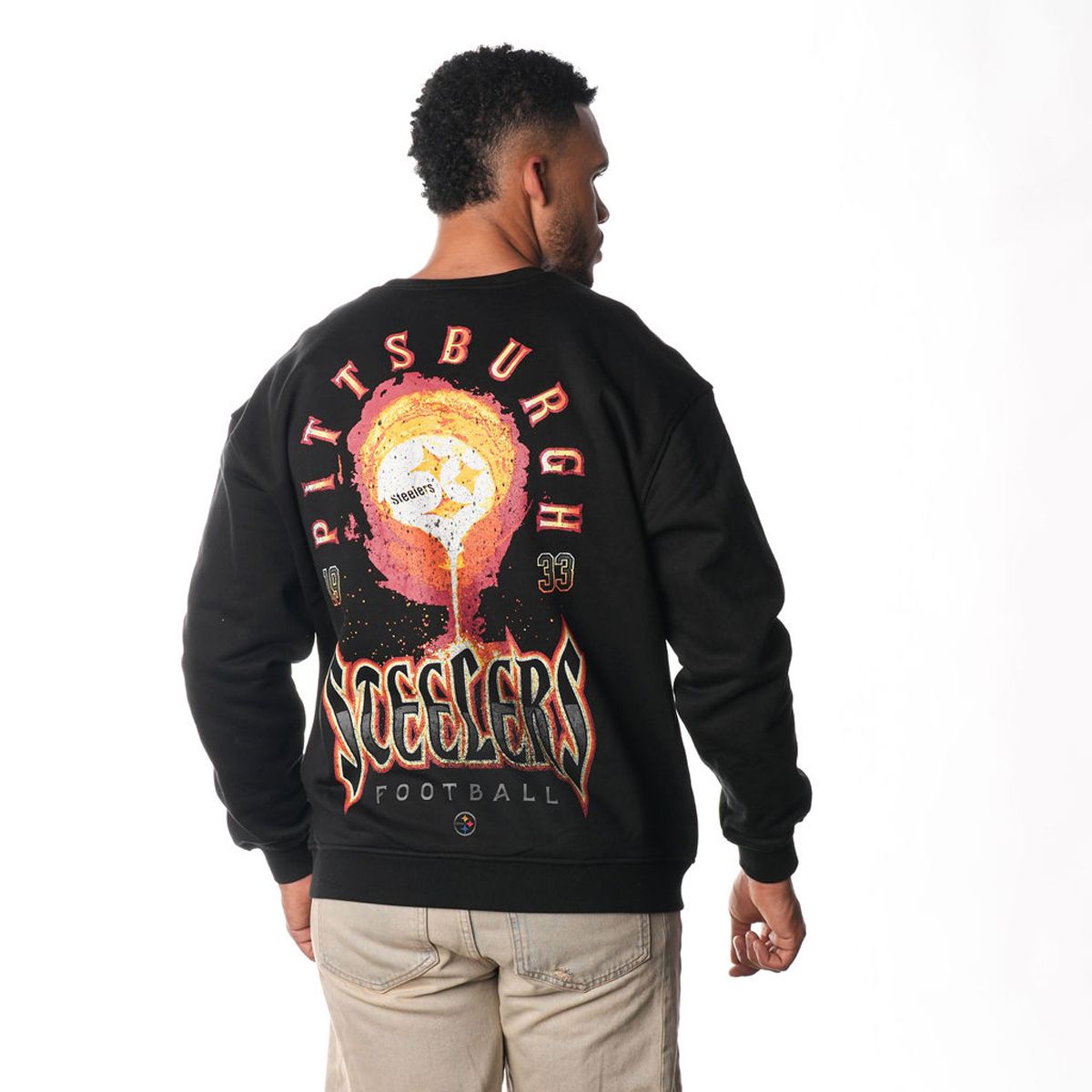 Pittsburgh Steelers Unisex Wild Collective Steel Pour Crew Sweatshirt 10 Pittsburgh Steelers Unisex Wild Collective Steel Pour Crew Sweatshirt