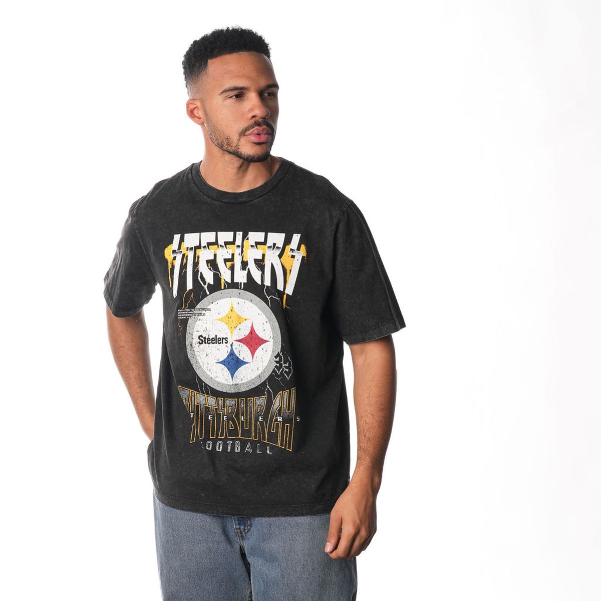Pittsburgh Steelers Wild Collective Unisex Vintage Rocker Short Sleeve T-Shirt
