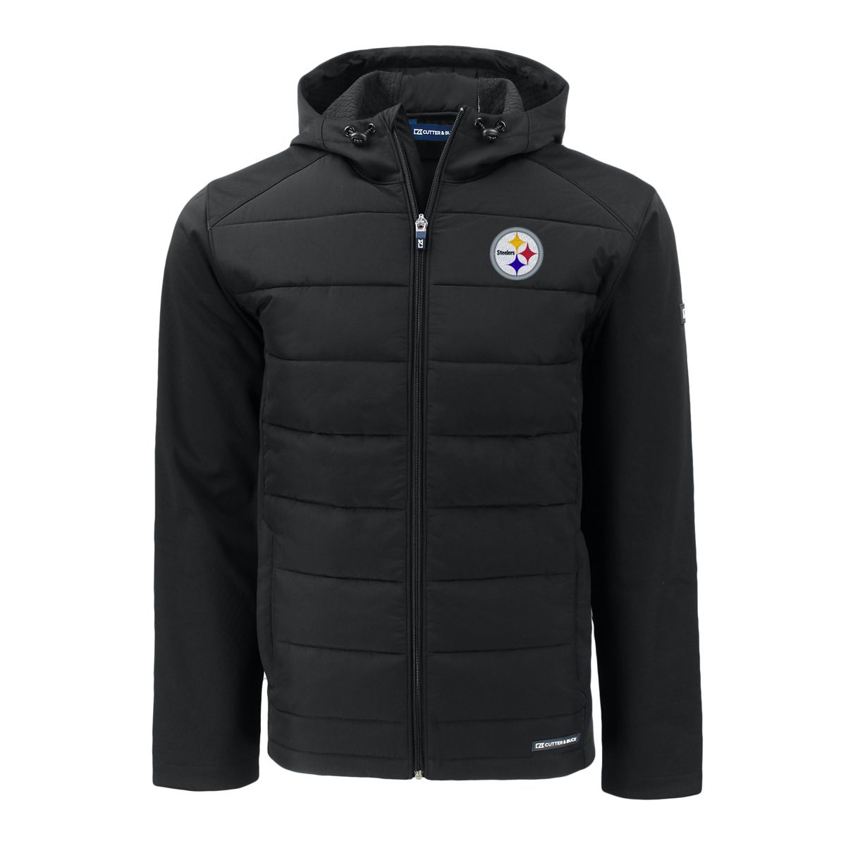 Pittsburgh Steelers Men's Cutter & Buck Evoke Hybrid Eco Softshell Jacket 1 Pittsburgh Steelers Men's Cutter & Buck Evoke Hybrid Eco Softshell Jacket