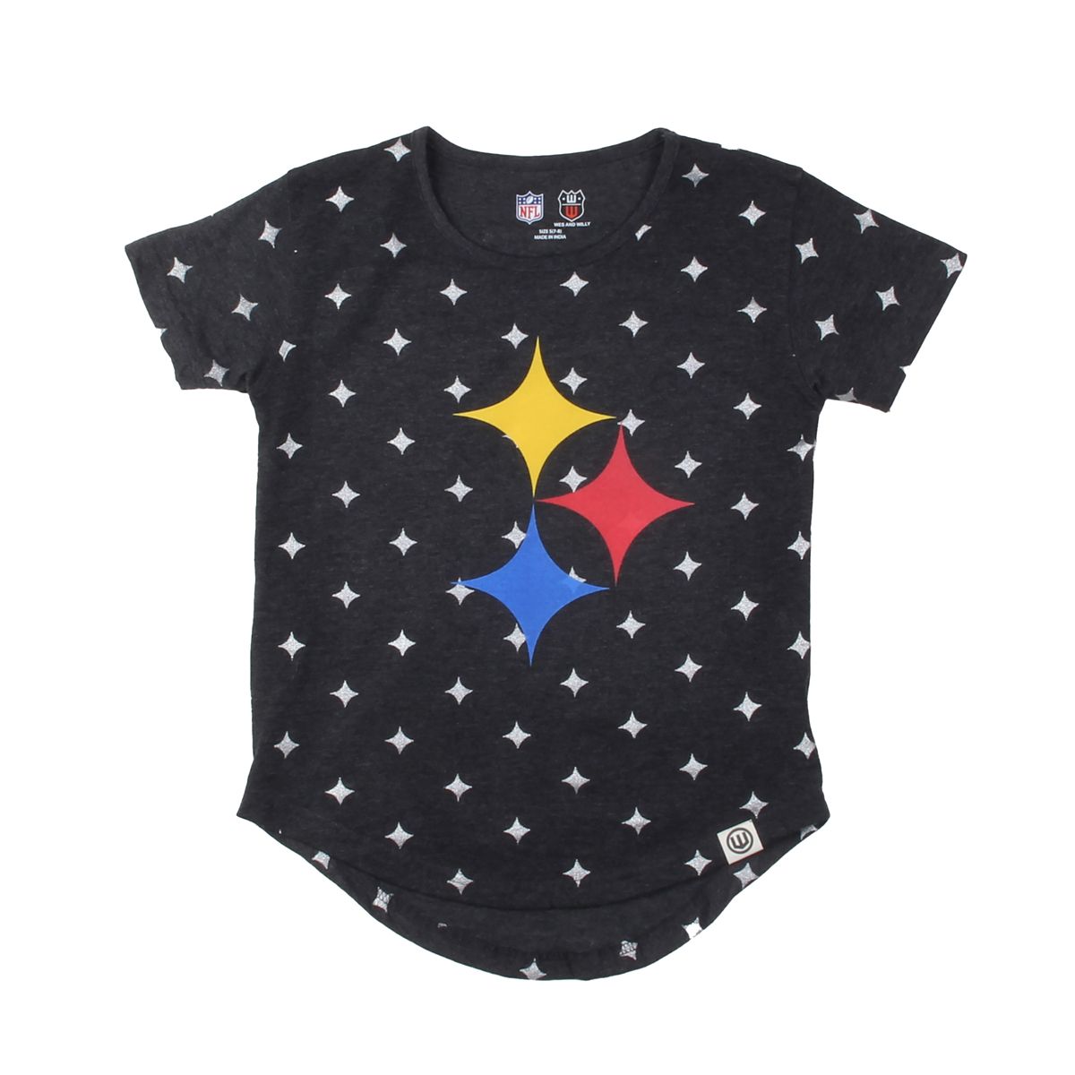 Pittsburgh Steelers Toddler Girl's Shimmer Hypocycloid Short Sleeve T-Shirt 3 Pittsburgh Steelers Toddler Girl's Shimmer Hypocycloid Short Sleeve T-Shirt