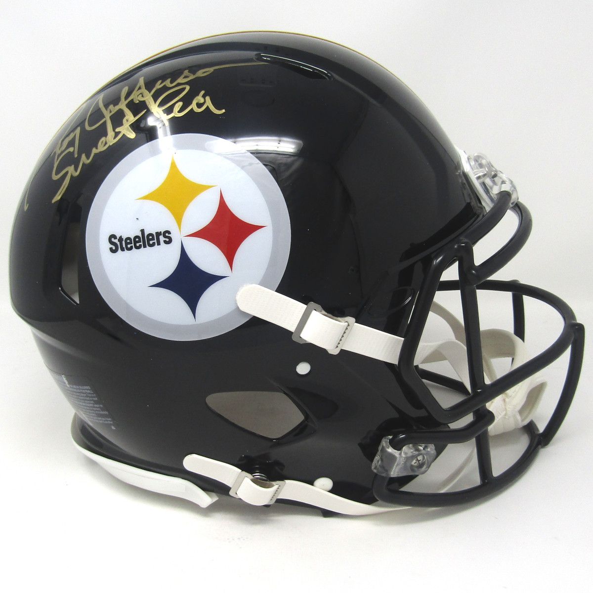 Pittsburgh Steelers #87 Roy Jefferson Autographed Riddell Authentic Full-Size Helmet with Inscription 1 Pittsburgh Steelers #87 Roy Jefferson Autographed Riddell Authentic Full-Size Helmet with Inscription
