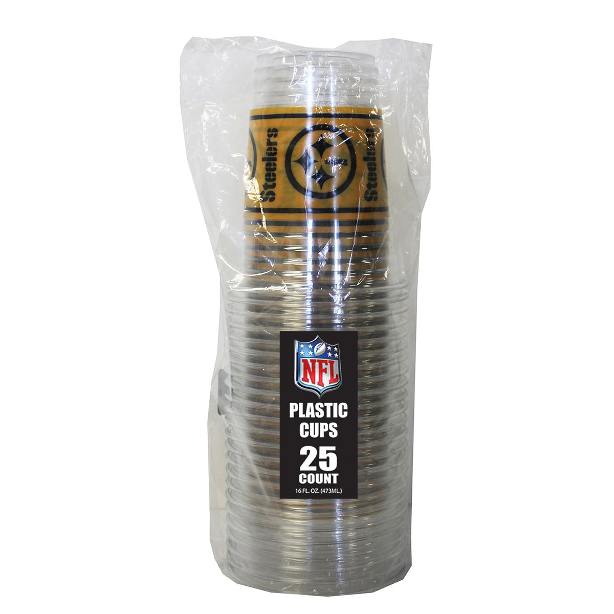 Pittsburgh Steelers 16oz Plastic Cups 25 Pack 2 Pittsburgh Steelers 16oz Plastic Cups 25 Pack