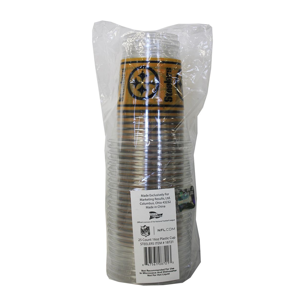Pittsburgh Steelers 16oz Plastic Cups 25 Pack 3 Pittsburgh Steelers 16oz Plastic Cups 25 Pack