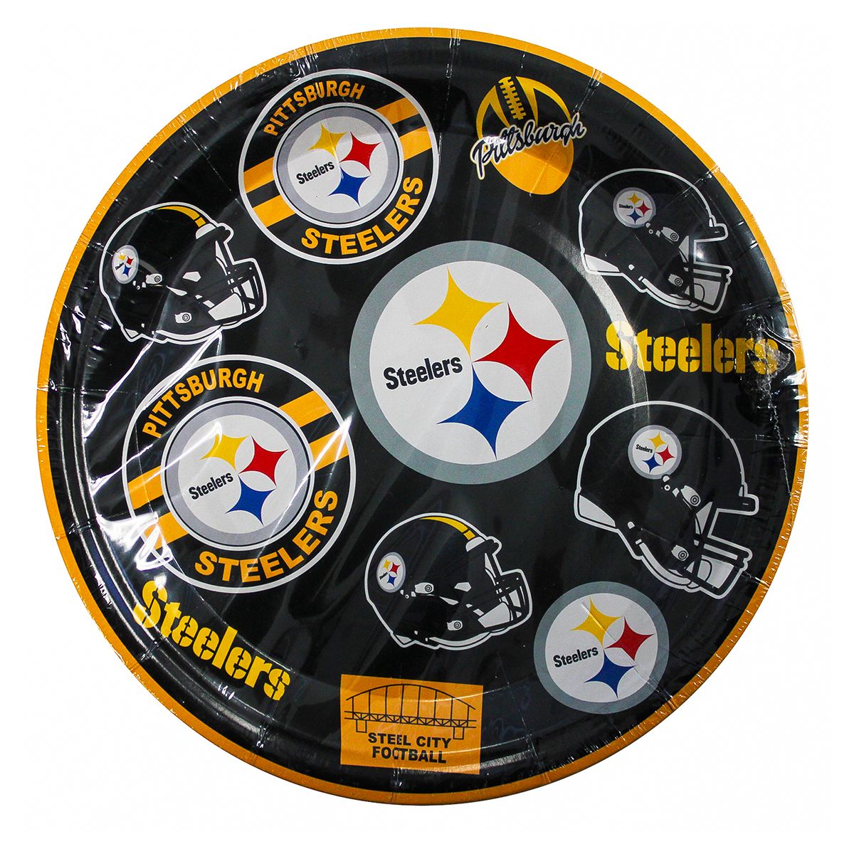 Pittsburgh Steelers 8" Dinner Plates 4 Pittsburgh Steelers 8" Dinner Plates