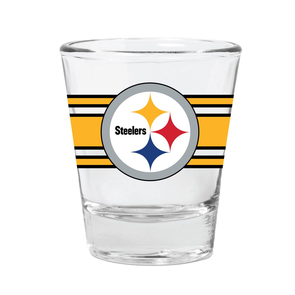 Pittsburgh Steelers Jersey Stripe Shot Glass 1 Pittsburgh Steelers Jersey Stripe Shot Glass
