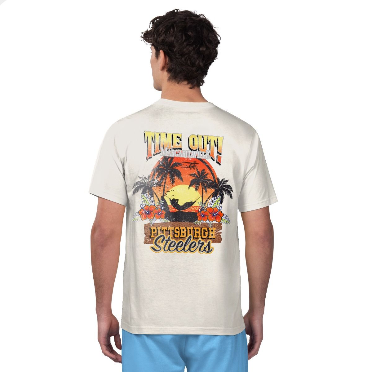 Pittsburgh Steelers Men's GIII Margaritaville Time Out Short Sleeve T-Shirt