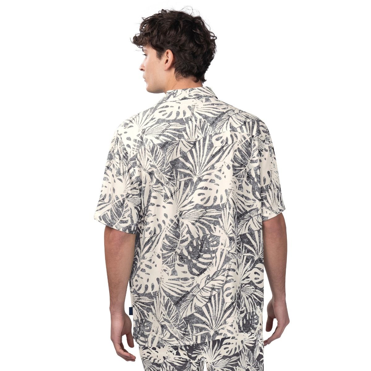 Pittsburgh Steelers Men's GIII Margaritaville Sand Washed Monstera Party Shirt 2 Pittsburgh Steelers Men's GIII Margaritaville Sand Washed Monstera Party Shirt
