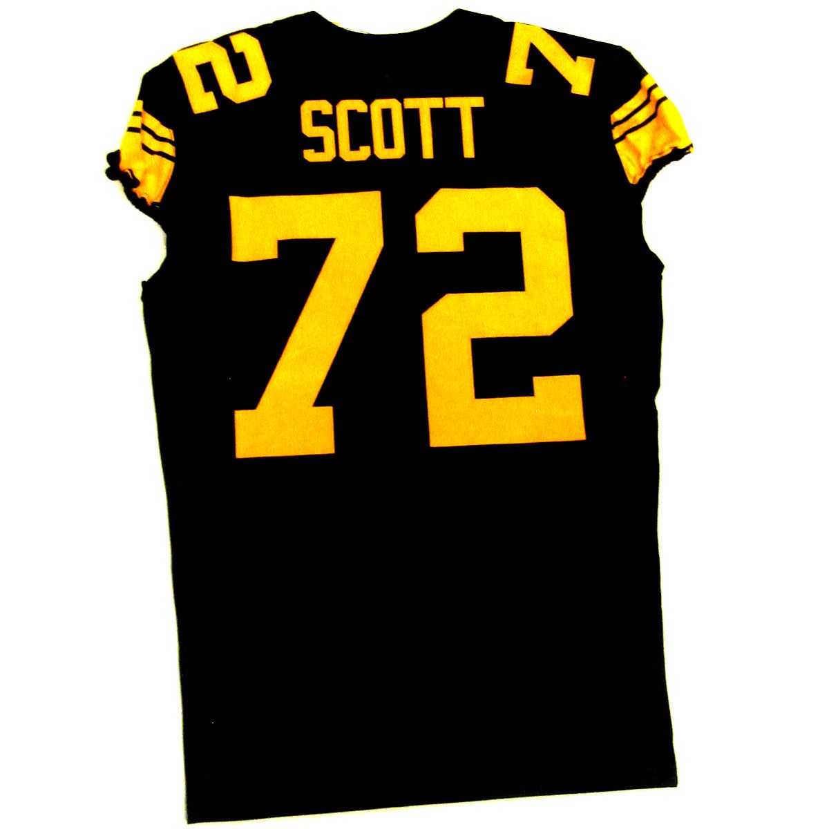 Pittsburgh Steelers #72 Trent Scott Game Worn Color Rush Jersey vs Cincinnati Bengals 11.20.22 2 Pittsburgh Steelers #72 Trent Scott Game Worn Color Rush Jersey vs Cincinnati Bengals 11.20.22