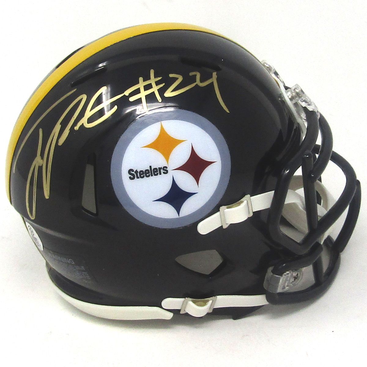 Pittsburgh Steelers #24 Joey Porter Jr. Autographed Riddell Mini Helmet 2 Pittsburgh Steelers #24 Joey Porter Jr. Autographed Riddell Mini Helmet