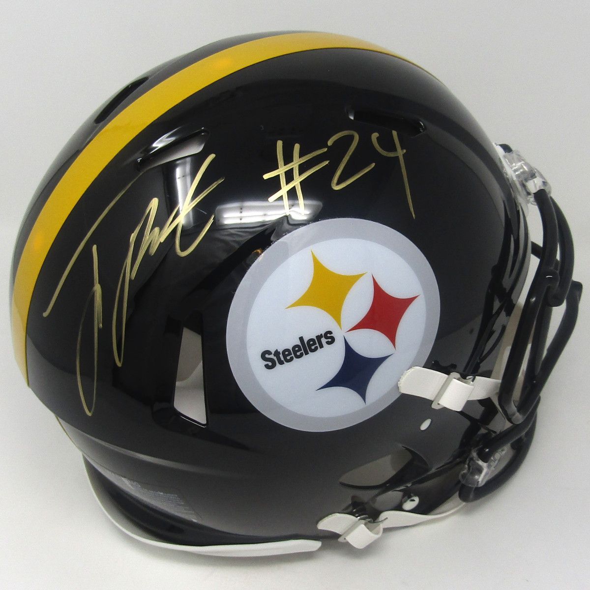 Pittsburgh Steelers #24 Joey Porter Jr. Autographed Riddell Speed Full-Size Helmet 3 Pittsburgh Steelers #24 Joey Porter Jr. Autographed Riddell Speed Full-Size Helmet