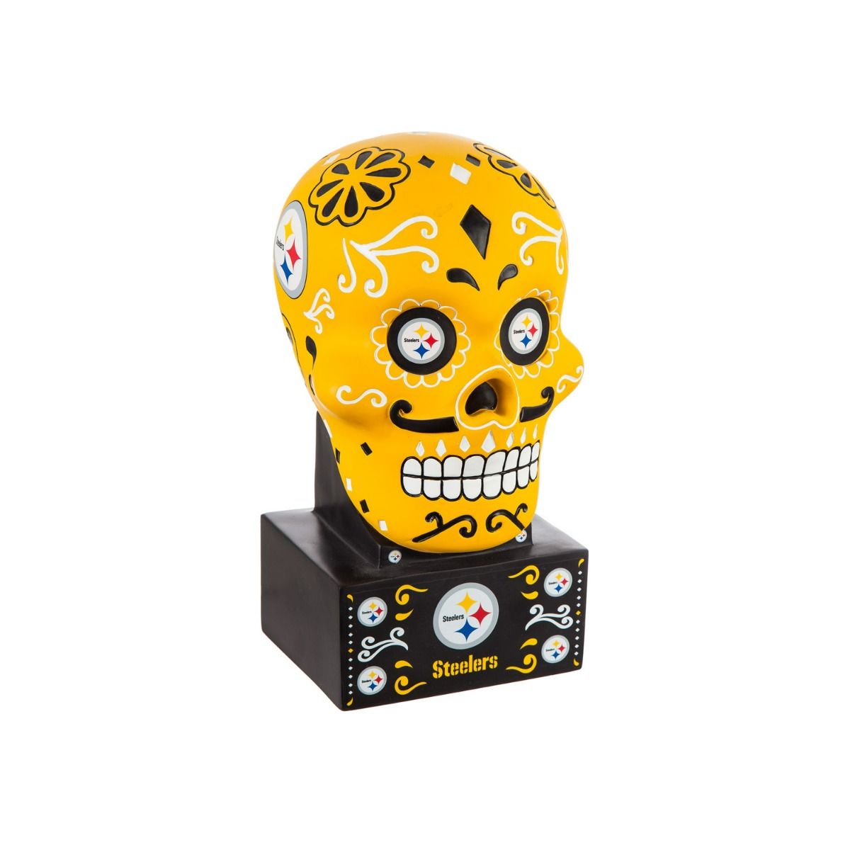 Pittsburgh Steelers Gold Sugar Skull Figurine 5 Pittsburgh Steelers Gold Sugar Skull Figurine