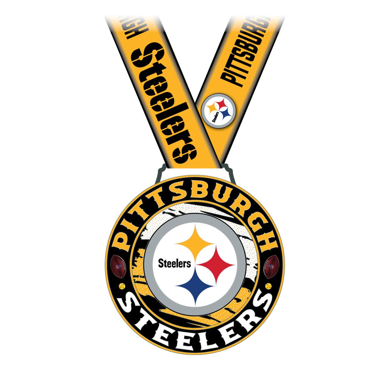 Pittsburgh Steelers Team Ribbon Medallion 12 Pittsburgh Steelers Team Ribbon Medallion