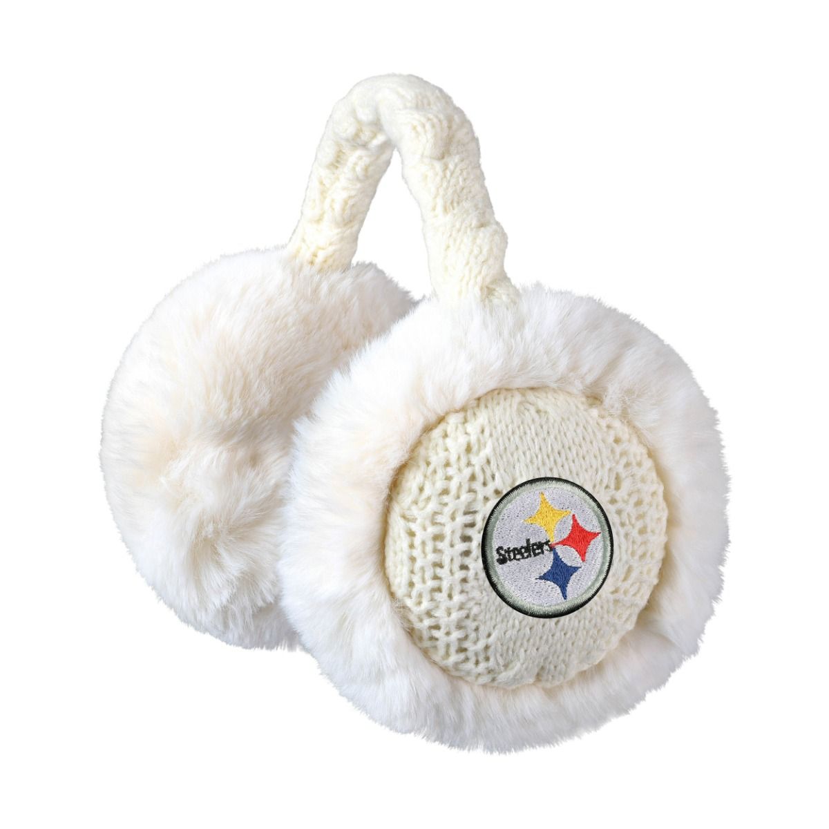 Pittsburgh Steelers Knit Sherpa Earmuffs 1 Pittsburgh Steelers Knit Sherpa Earmuffs