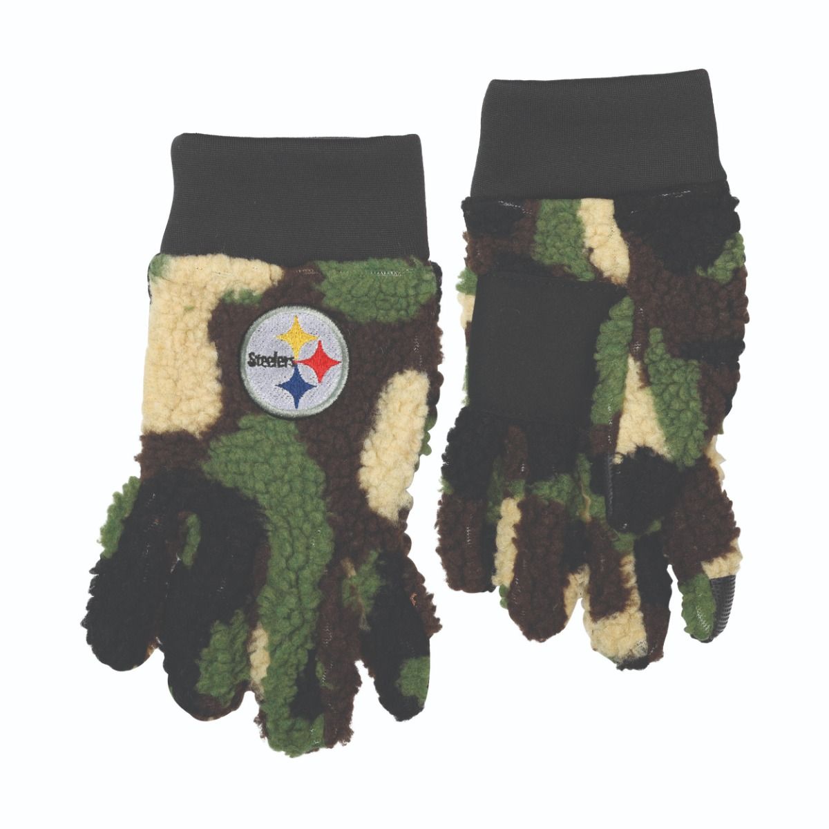 Pittsburgh Steelers Camo Sherpa Texting Gloves 4 Pittsburgh Steelers Camo Sherpa Texting Gloves