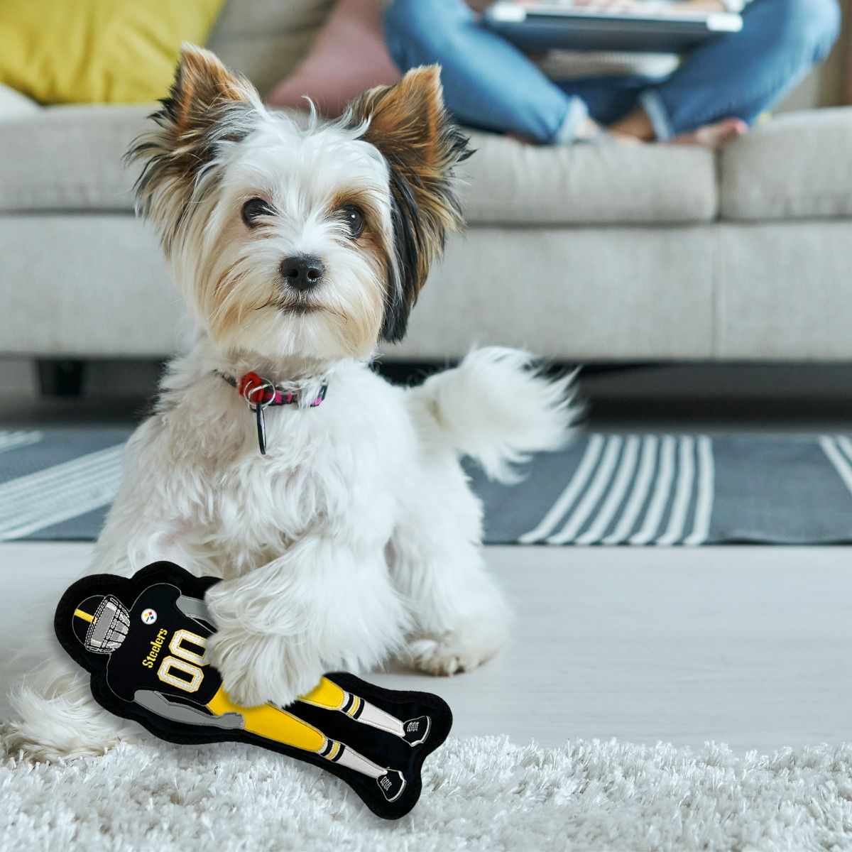 Pittsburgh Steelers Tough Player Pet Toy 3 Pittsburgh Steelers Tough Player Pet Toy