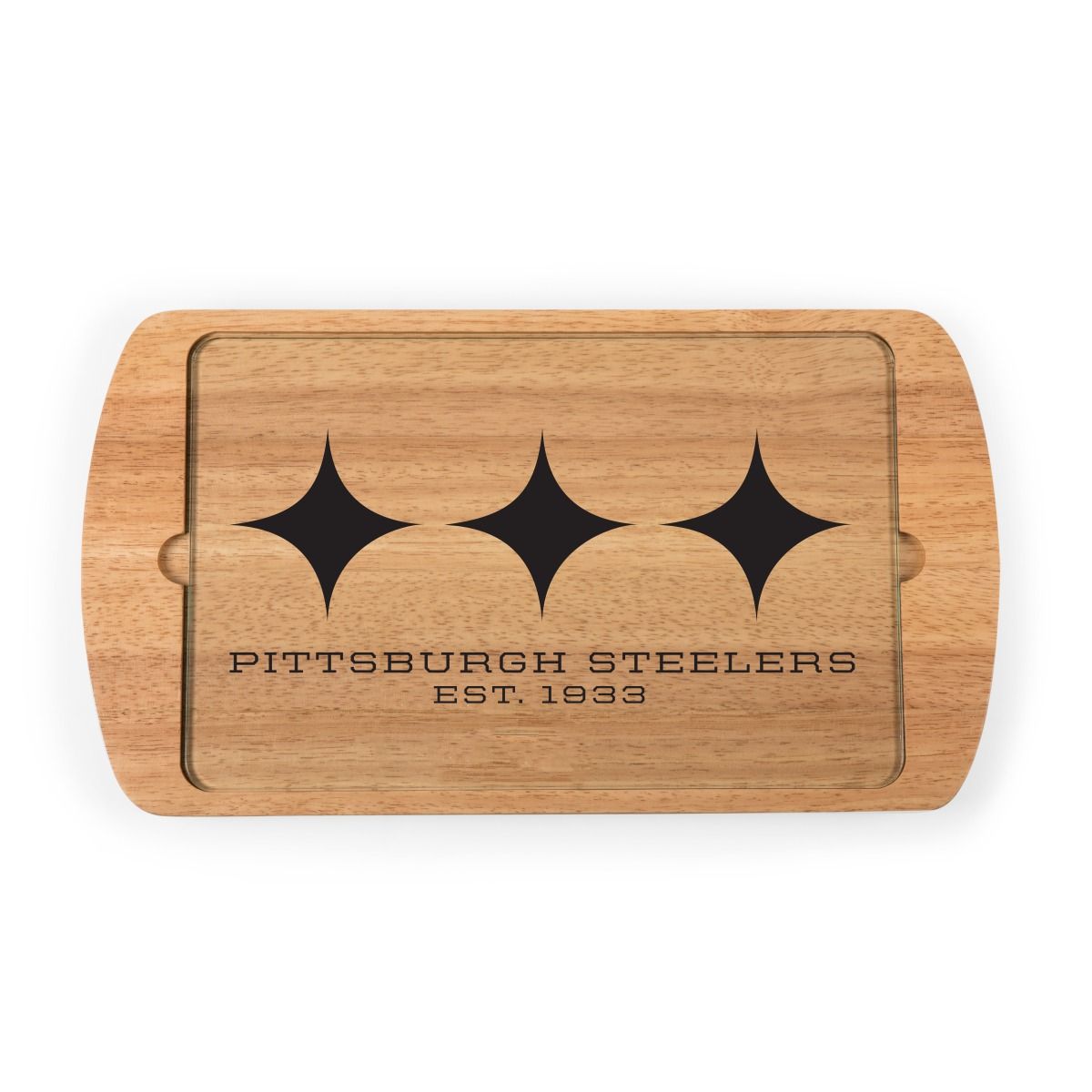 Pittsburgh Steelers Hypo Line Glass Top Serving Tray