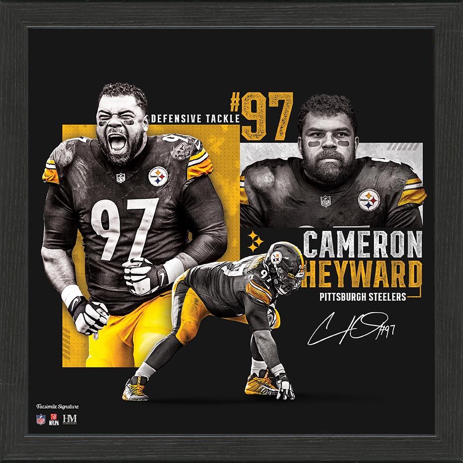 Pittsburgh Steelers #97 Cam Heyward Stylized 13" x 13" Framed Photo