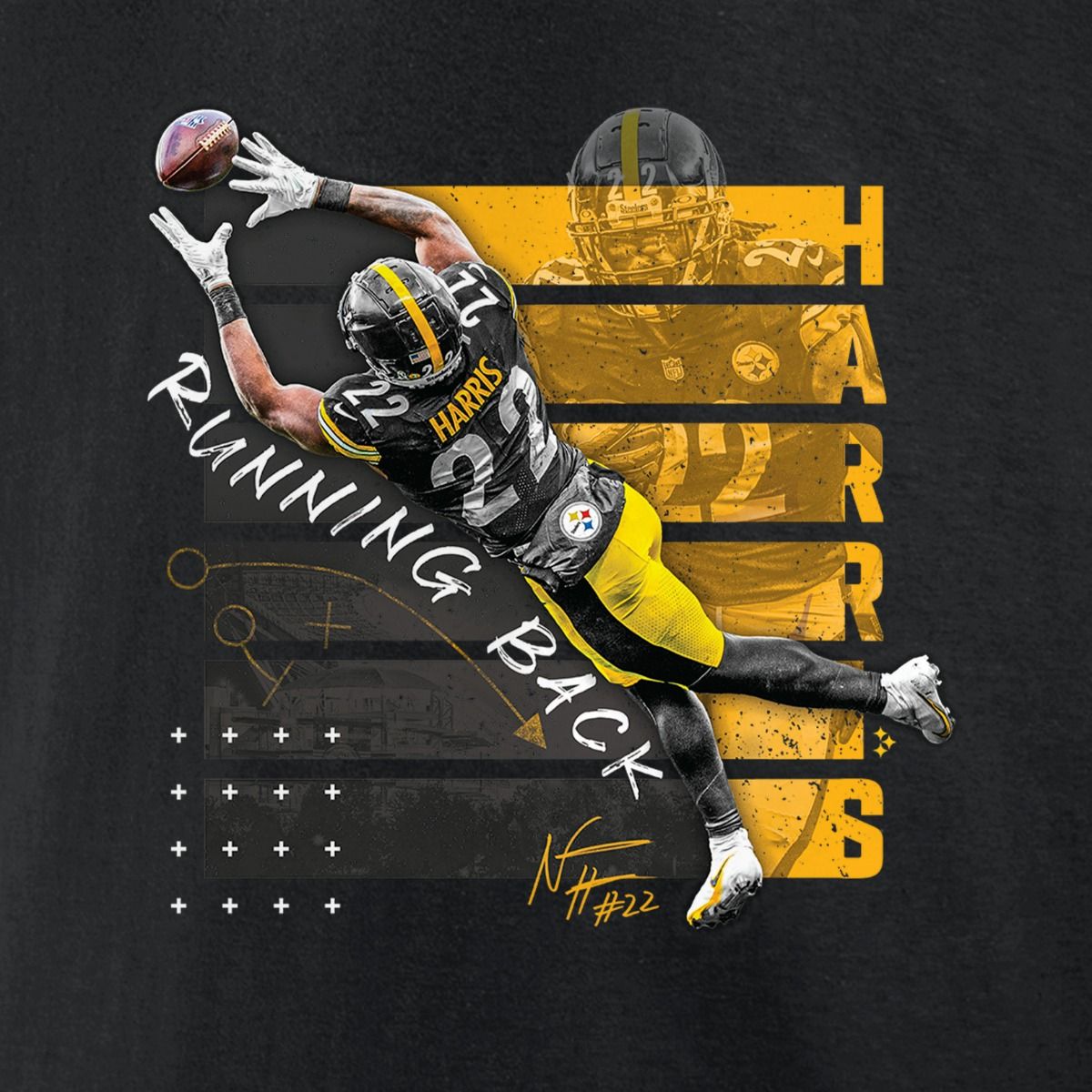 Pittsburgh Steelers Harris Player Short Sleeve T-Shirt 4 Pittsburgh Steelers Harris Player Short Sleeve T-Shirt