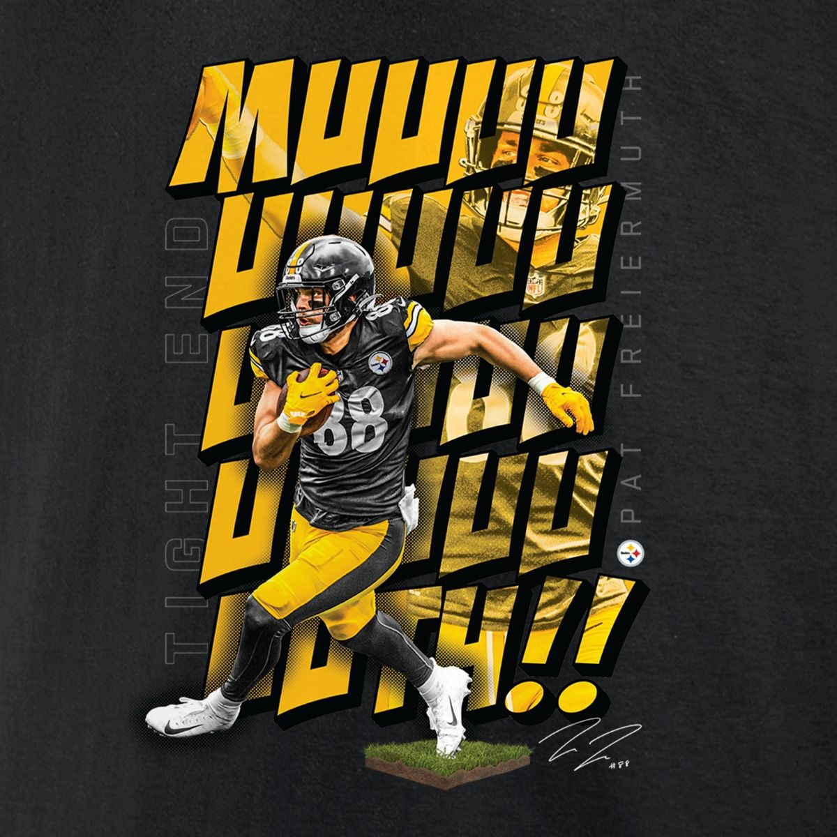 Pittsburgh Steelers Freiermuth Player Short Sleeve T-Shirt 2 Pittsburgh Steelers Freiermuth Player Short Sleeve T-Shirt