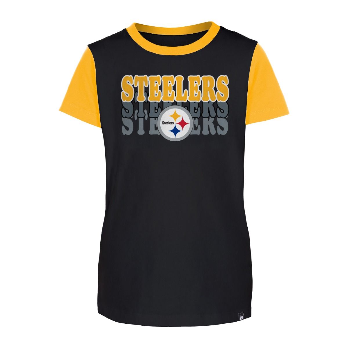 Pittsburgh Steelers Girls' Glitter Colorblock Short Sleeve T-Shirt 7 Pittsburgh Steelers Girls' Glitter Colorblock Short Sleeve T-Shirt
