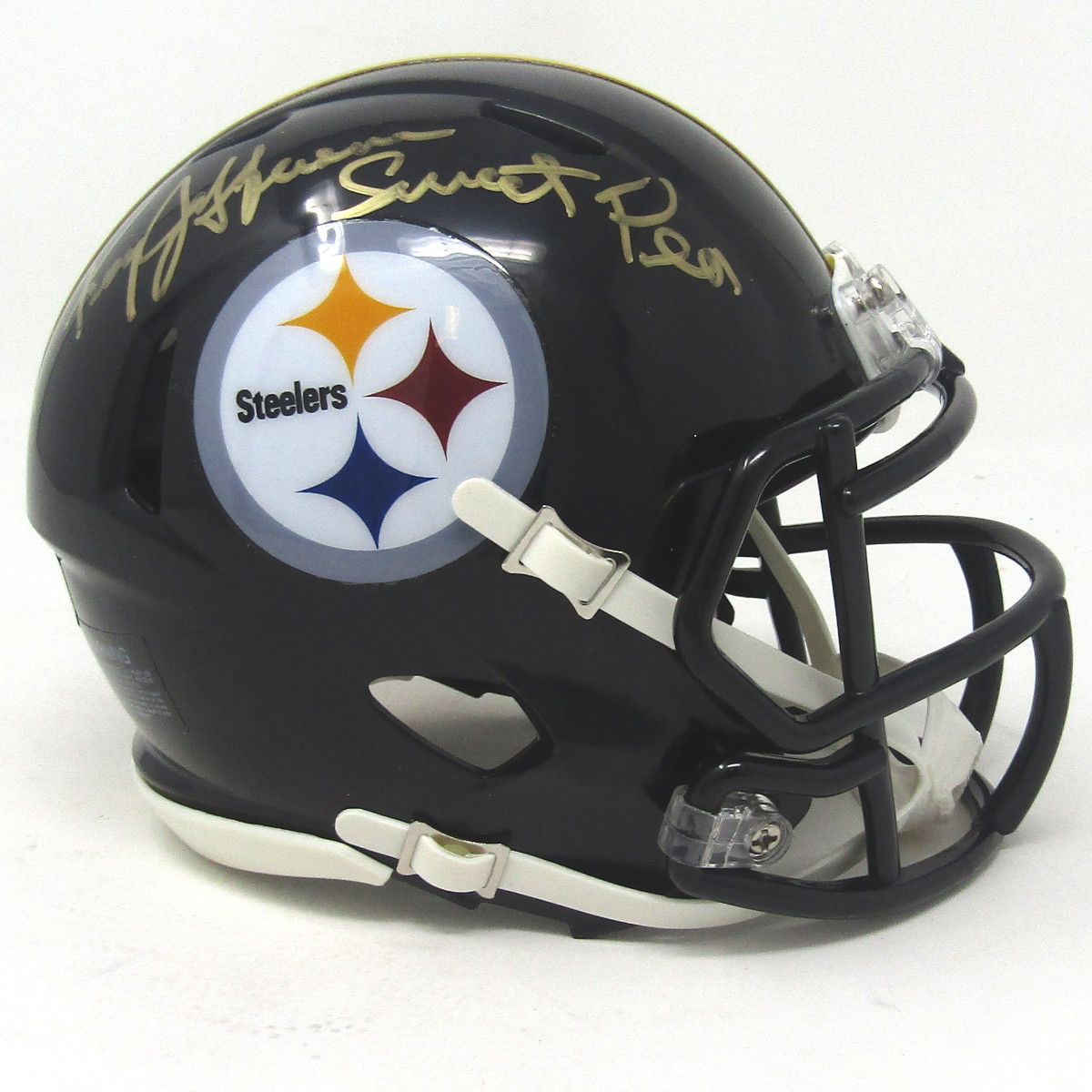 Pittsburgh Steelers #87 Roy Jefferson Autographed Riddell Speed Mini Helmet with Inscription 5 Pittsburgh Steelers #87 Roy Jefferson Autographed Riddell Speed Mini Helmet with Inscription