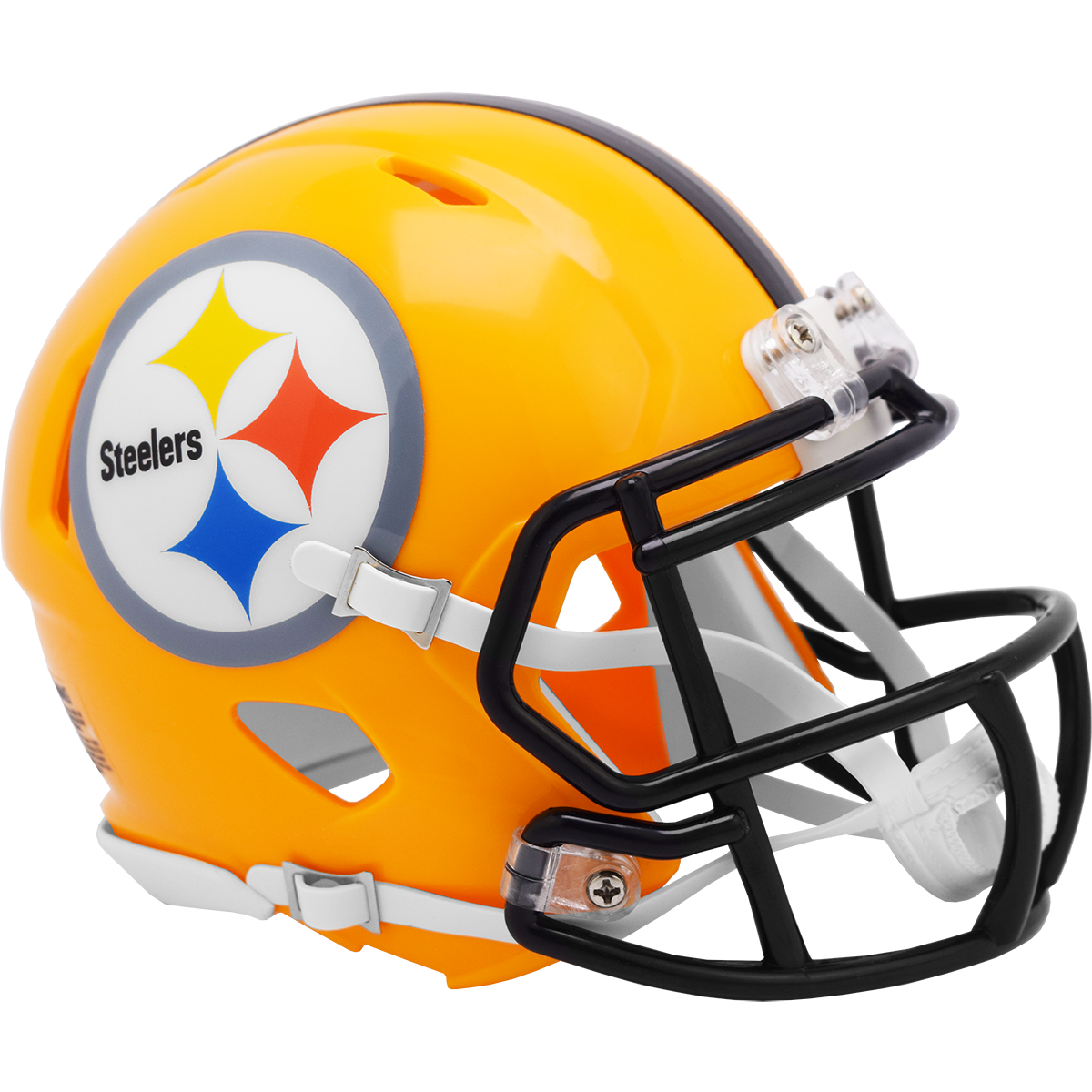 Pittsburgh Steelers Riddell Speed Mini Gold Throwback Helmet 2 Pittsburgh Steelers Riddell Speed Mini Gold Throwback Helmet