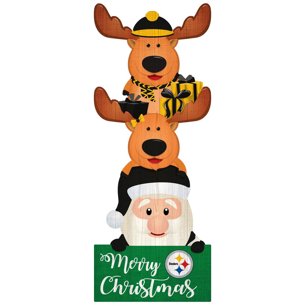 Pittsburgh Steelers Santa Stack Leaner 2 Pittsburgh Steelers Santa Stack Leaner