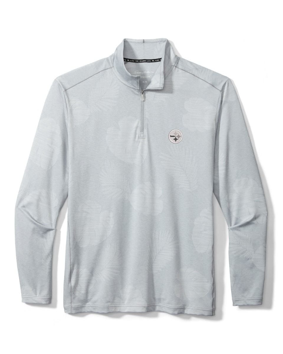 Pittsburgh Steelers Men's Tommy Bahama Sport Delray Frond 1/2 Zip 3 Pittsburgh Steelers Men's Tommy Bahama Sport Delray Frond 1/2 Zip