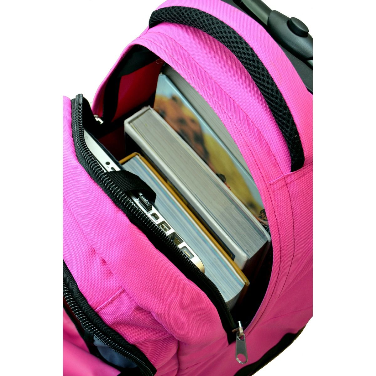 Pittsburgh Steelers 19" Premium Pink Wheeled Backpack 4 Pittsburgh Steelers 19" Premium Pink Wheeled Backpack