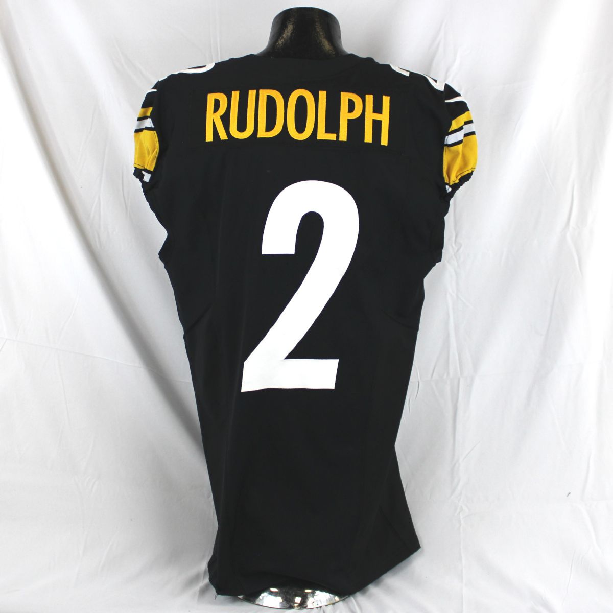 Pittsburgh Steelers #2 Mason Rudolph Home Game Worn Jersey* Dublin Game