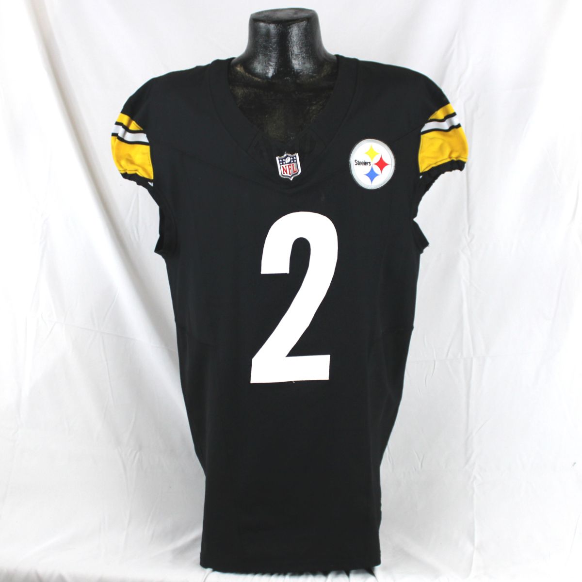 Pittsburgh Steelers #2 Mason Rudolph Home Game Worn Jersey* Dublin Game