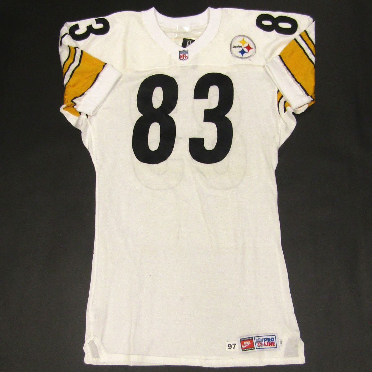 Pittsburgh Steelers #83 Corey Holliday Team Issued 1997 Away Jersey
